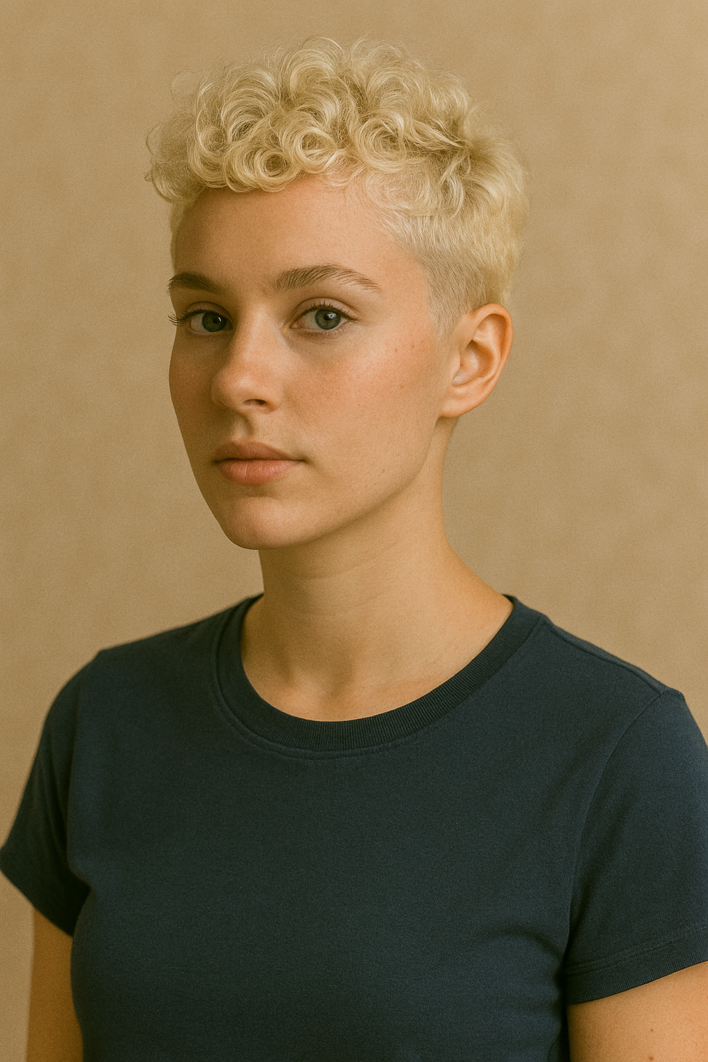 Bleached Curly Pixie