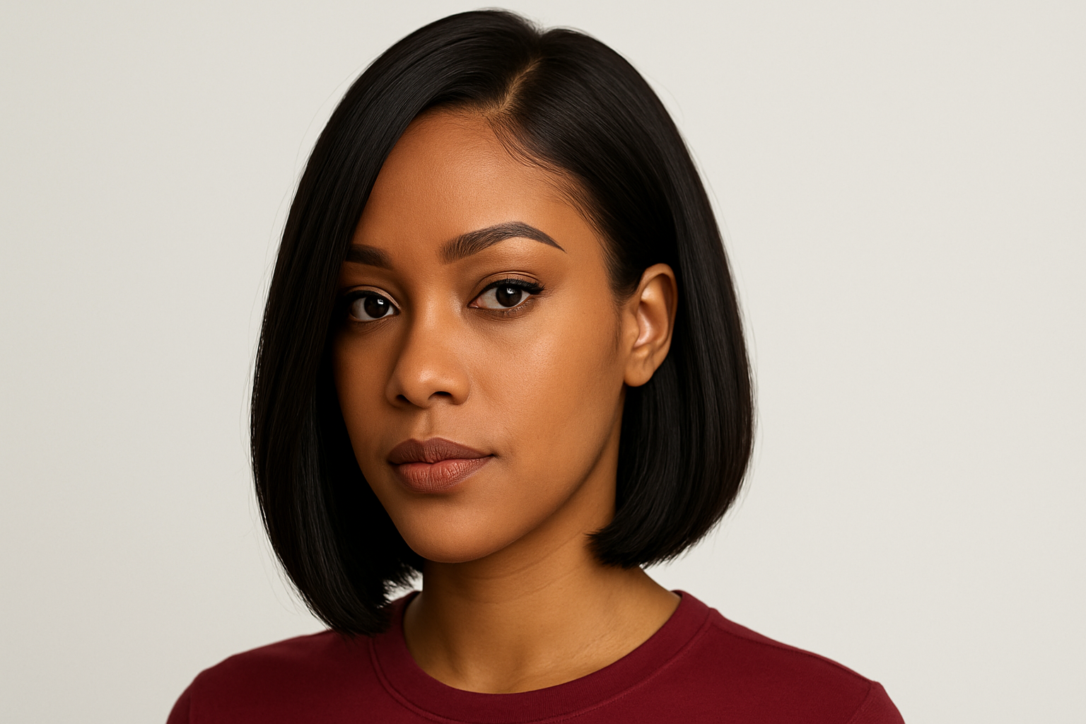 Bob Cut With Side Part