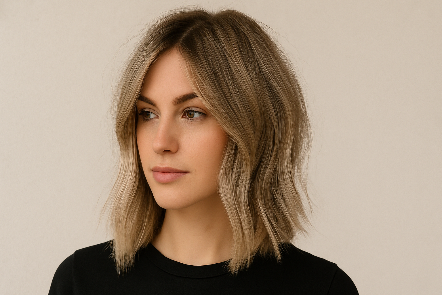 Choppy Lob For Ash Blonde Hair