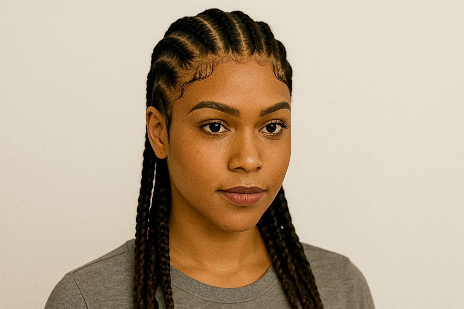 Cornrowed Frontal Look