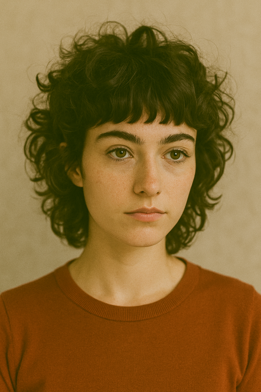 Curly Bunny Shag With Micro Bangs