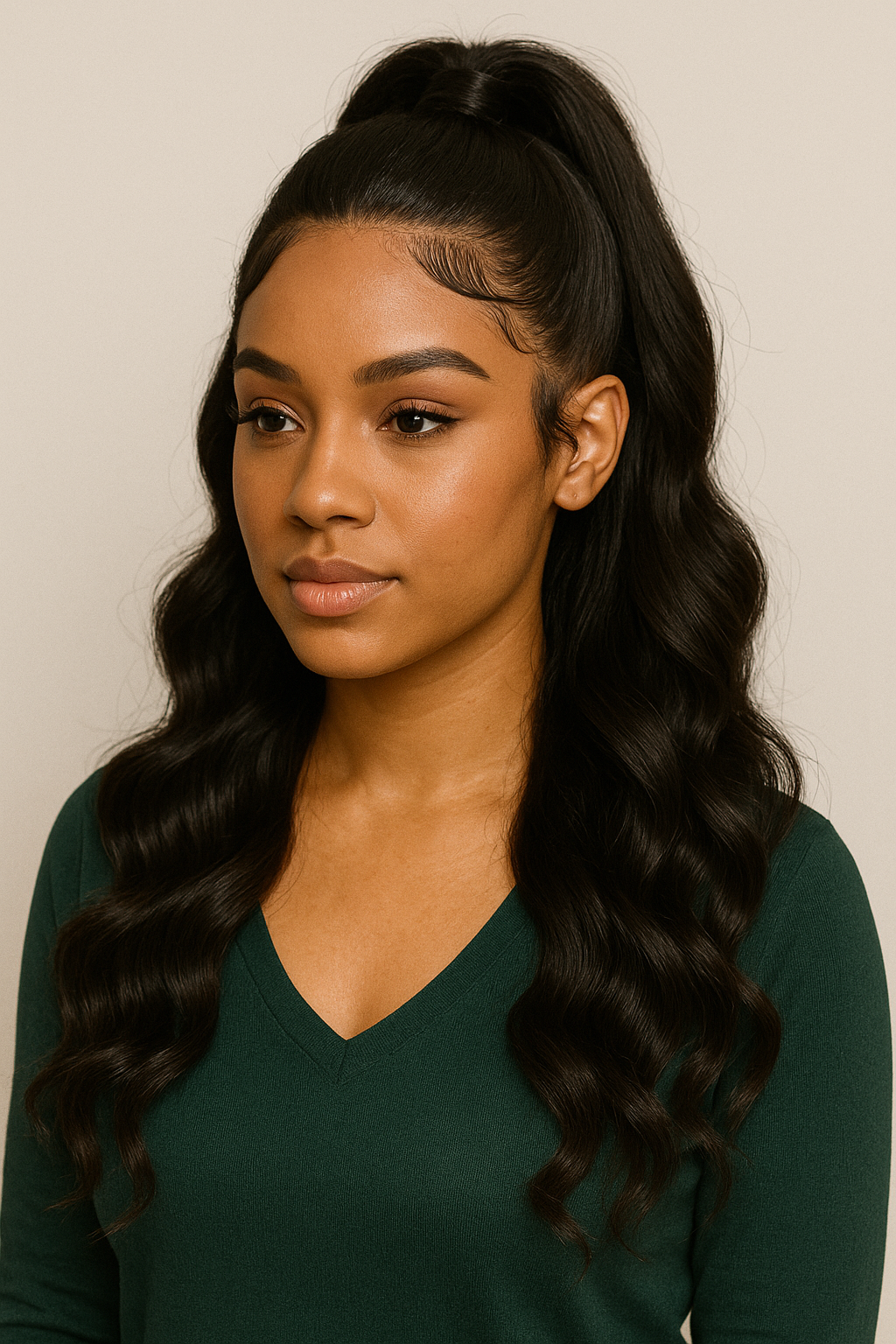 Half-up Half-down With Loose Curls