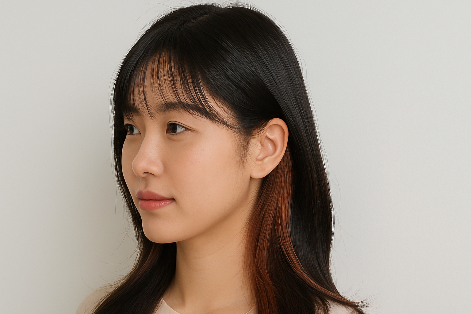 Korean Secret Two‑Tone Hair (Ear Highlights)