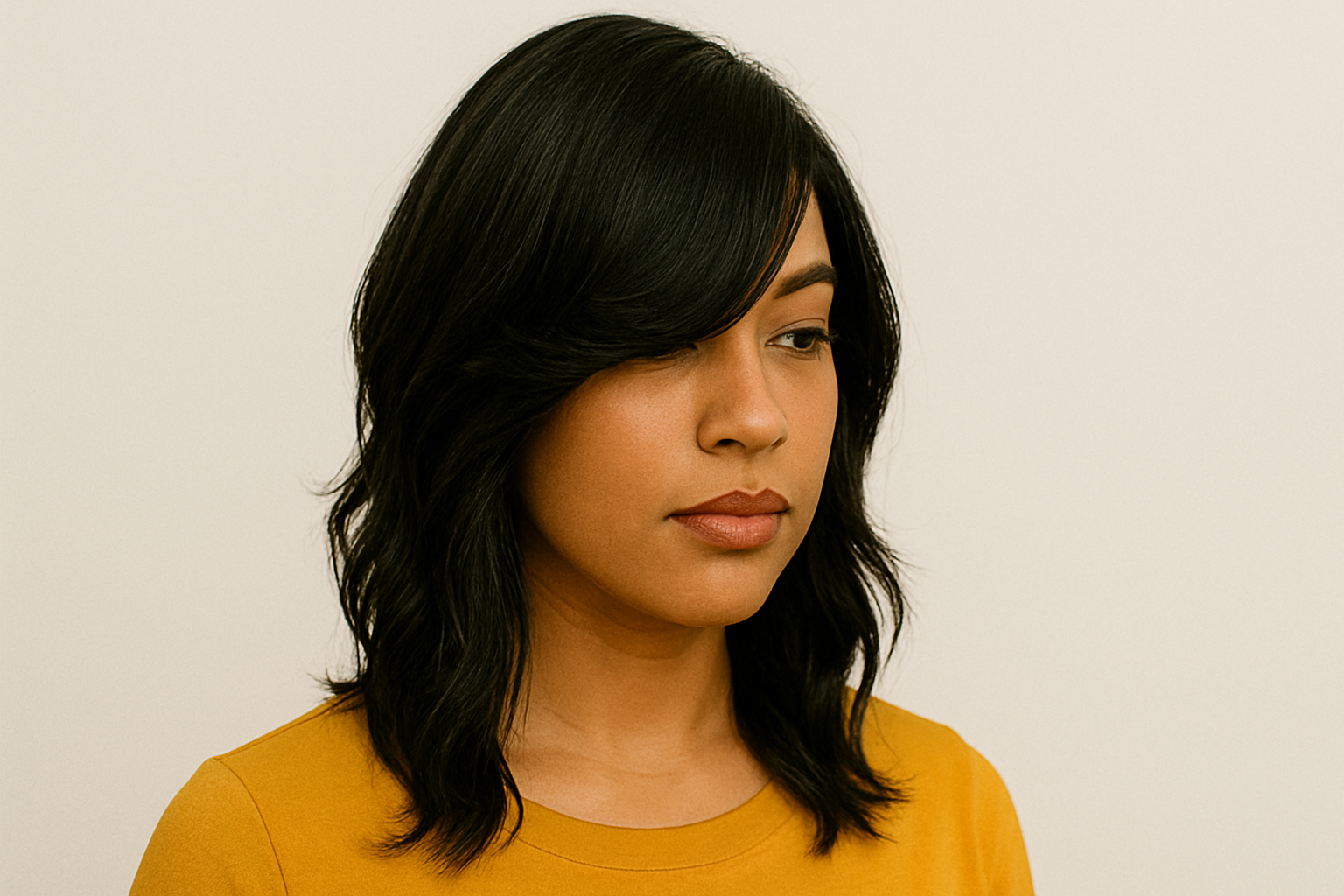 Middle-part Loose Curls With Highlights