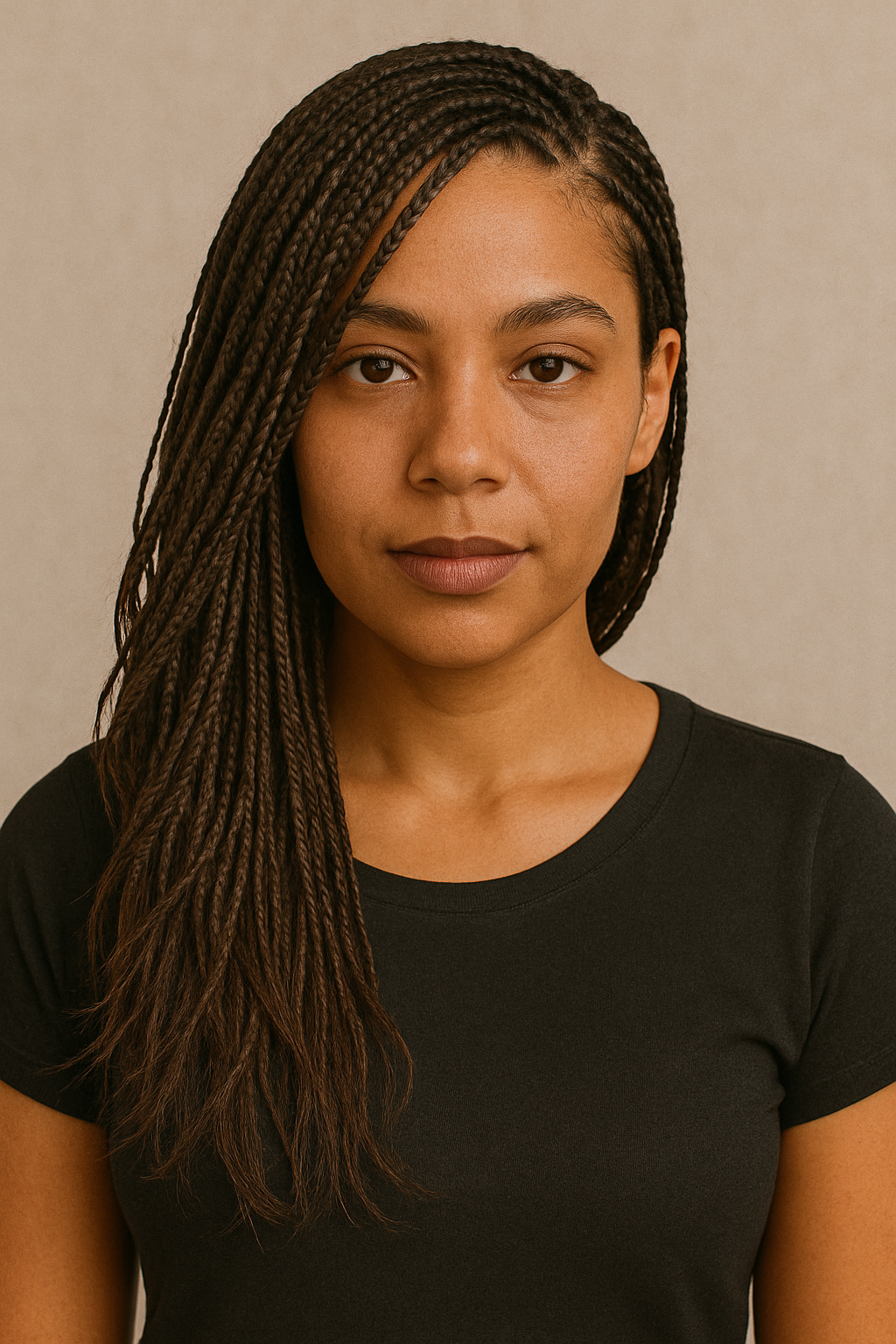 Side-swept Micro Braids