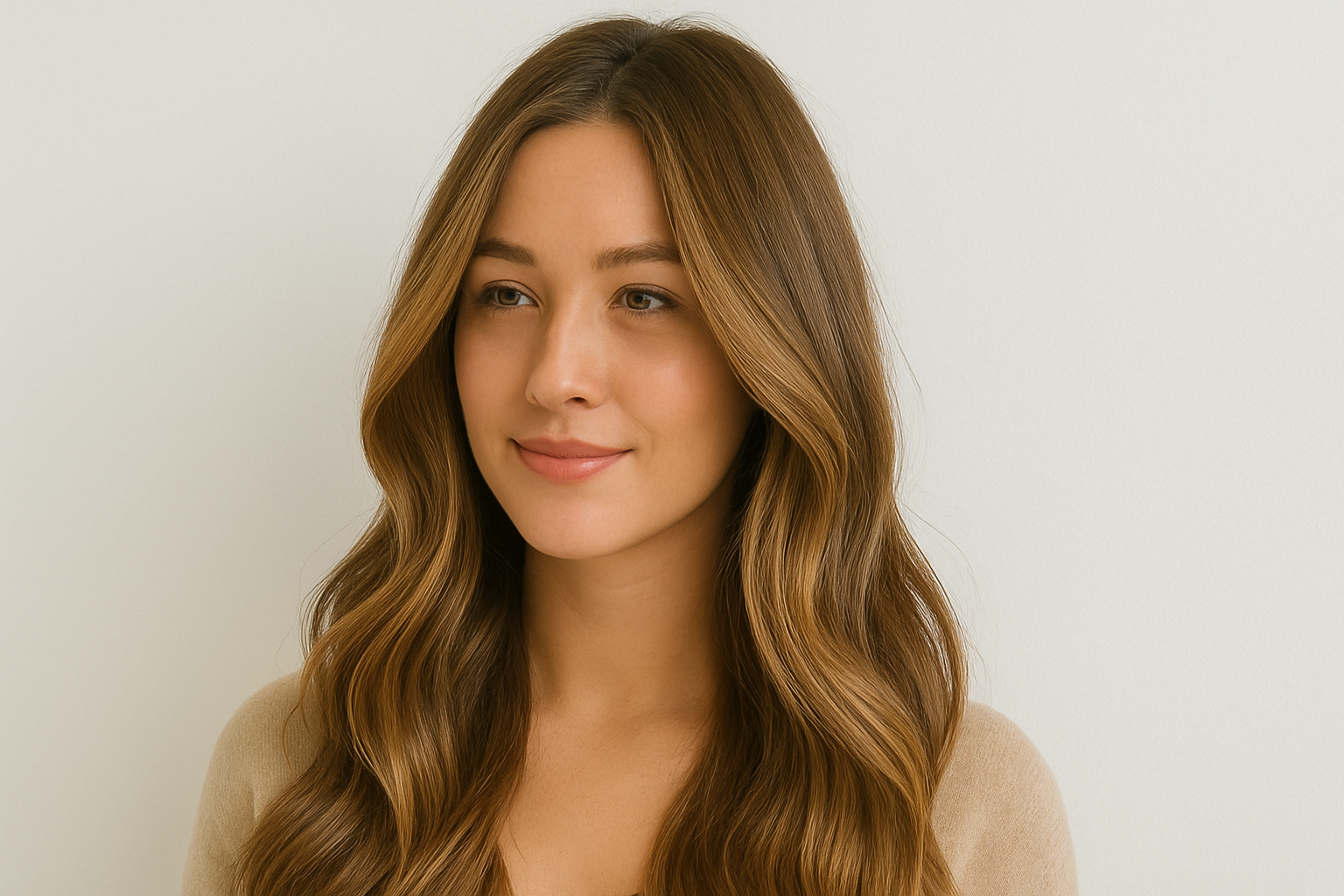 Soft Brown Hair With Balayage