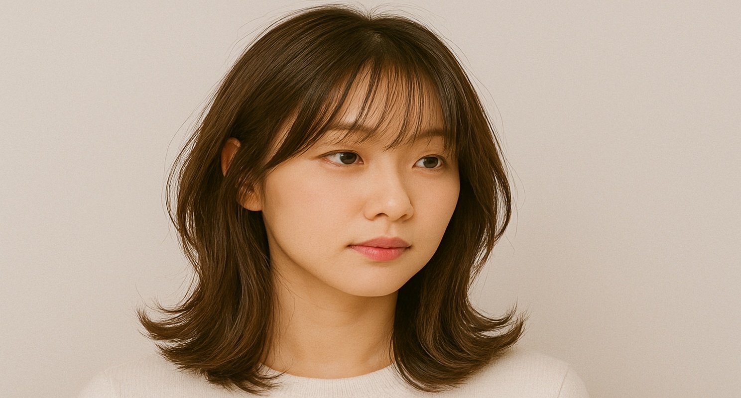 Layered Lob With Wispy Bangs 